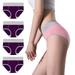 HUPOM Period Underwear For Women Silk Underwear For Women High waist Elastic Waist Solid Briefs Purple 2XL