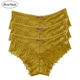 HUPOM Period Underwear For Women Silk Underwear For Women Medium waist Elastic Waist Solid Thong Yellow S