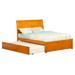 AFI Portland Full Platform Bed with Twin Trundle in Caramel Latte