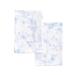 Printed Design Cotton Collection 400TC Hemstitch Light Blue Garden Bouquet Sheet Set and Pillowcases