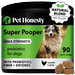Pet Honesty Dog Max Strength Super Pooper Probiotic Support Supplement w Fiber & Enzymes Chicken Flavor 90 Count Soft Chews