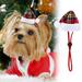 TUTUnaumb Pet Santa Hat Elastic Rope Hat Dog Cat Christmas Hat Pet Costumes Hat Holiday Party Cute Costumes for Puppy Kitten Small Dogs and Cats Christmas Costume Dressing Up Christmas Decoration-A