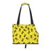 XMXY Dog and Cat Sling Carrier Collapsible Soft Pouch Skull Print Bones Yellow Pet Tote Bag Small Kitten Puppy Outdoor Travel