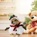 LSLJS Christmas Dog Costumes Christmas Decorations Cute White Snowman Design Dog Christmas Costumes Plush Keep Warm Pet Costumes Christmas Pet Clothes Xmas Baubles for Small Medium Large Dogs Cats