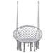 Gray Cotton Rope Macrame Hammock Chair - Indoor/Outdoor Hanging Swing