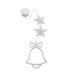 Waroomhouse Santa Garland Light Christmas Garland Light Suction Cup Hook Love Heart Elk Bell Snowman Santa Moon Star Warm Xmas Holiday Window Lamp