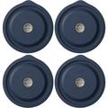 Silicone Storage Cover Lids Replacement for Pyrex 7201-PC 4 Cup Glass Bowls and Anchor Hocking Round Containers 4 Pack Dark Blue