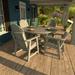 highwood Hamilton 5-piece Outdoor Dining Set - 48 Round Table Dining-height Harbor Gray