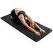 Microdry Deluxe All-Purpose Yoga Fitness Mat Odor Neutralizing Skid Resistant 72 x 26 Black