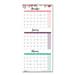 3-Month Wall Calendar Colorful Leaves Artwork 12.25 x 27 White/Multicolor Sheets 14-Month (Dec to Jan): 2024 | Bundle of 5 Each