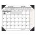 Two-Color Monthly Desk Pad Calendar 22 x 17 White Sheets Black Corners 12-Month (Jan to Dec): 2024 | Bundle of 5 Each