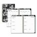 Baccara Dark Create-Your-Own Cover Weekly/Monthly Planner Floral 8 x 5 Gray/Black/Gold Cover 12-Month (Jan-Dec): 2024 | Bundle of 5 Each