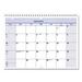 QuickNotes Desk/Wall Calendar 3-Hole Punched 11 x 8 White/Blue/Yellow Sheets 12-Month (Jan to Dec): 2024 | Bundle of 5 Each