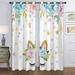 Yipa 1 Pair Unicorn Grommet Bedroom Blackout Window Curtain Thermal Insulated Room Darkening Curtain Eyelet Ring Top Window Drape Curtain Panel