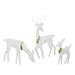 Pudcoco Pre-lit Christmas Reindeer Family Outdoor Lighted Holiday Deer Yard Decoration with LED Lights