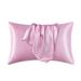 Decorative Satin Polyester Decoration for Pillow Home Decor Emulation Silk Household Cushion Covers Pillow Cover Pillowcase Pillow Case PINK