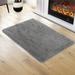 Shag Area Rugs Super Soft Fluffy Shaggy Rug Floor Carpet Indoor Washable Rugs Solid Area Rug for Living Room Children Bedroom Nursery Play Room Home Decor Grey 2 x 3