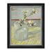 DECORARTS Sprig of Flowering Almond Blossom in a Glass by Van Gogh Framed Print 20x16 Art on Cotton Canvas Solid Wood Frame Giclee Print 23.25x19.25 Framed Size Wall Decor Artwork