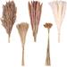 Kyoffiie 110PCS Dried Pampas Grass Decor Bulk 45cm Dried Reed Grass Bunny Tails Dried Flowers Natural Fluffy Reed Grass Pampas Grass Brown White Pampas for Boho Home Table Party Wedding Decorations