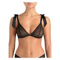 Coco De Mer Womens AUD-004-01 Muse by Audrey Triangle Bra - Black - Size 14 UK