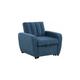 Modern and Versatile Velvet 1 Seater Chair Bed, Living Room Furniture, Guest Bed - Blue