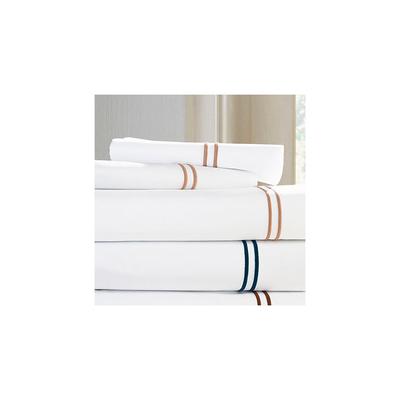 SFERRA Grande Hotel Percale Sheets - Fitted Sheet, Ivory with Ivory Embroidery Fitted Sheet, Twin Ivory with Ivory Fitted Sheet - Frontgate