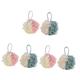 PARREN Bath Sponge 6 Pcs Good Mood Bath Ball in Shower Lotion Soap Bath Rinser Esponja para Bañarse Loofah Sponge Bathing Sponge Bath Sponges Bath Flower Shower Ball Shower Sponge Body Scrubber