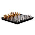 Portable Chess with Foldable Board Gold Silver Magnetic Chess Set Medieval Chess Strategy Board Game for Adults Best Gift