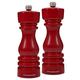 Cole & Mason H233101 London Red Gloss Salt and Pepper Mill Set, Precision+ Carbon/Ceramic Mechanisms, Salt and Pepper Grinders with Adjustable Grind, Beech Wood, 180mm, Gift Set