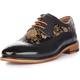 Justinreess England Ross W Women's Lace Up Floral Brogue Shoe Shoes (Navy, Size 8)