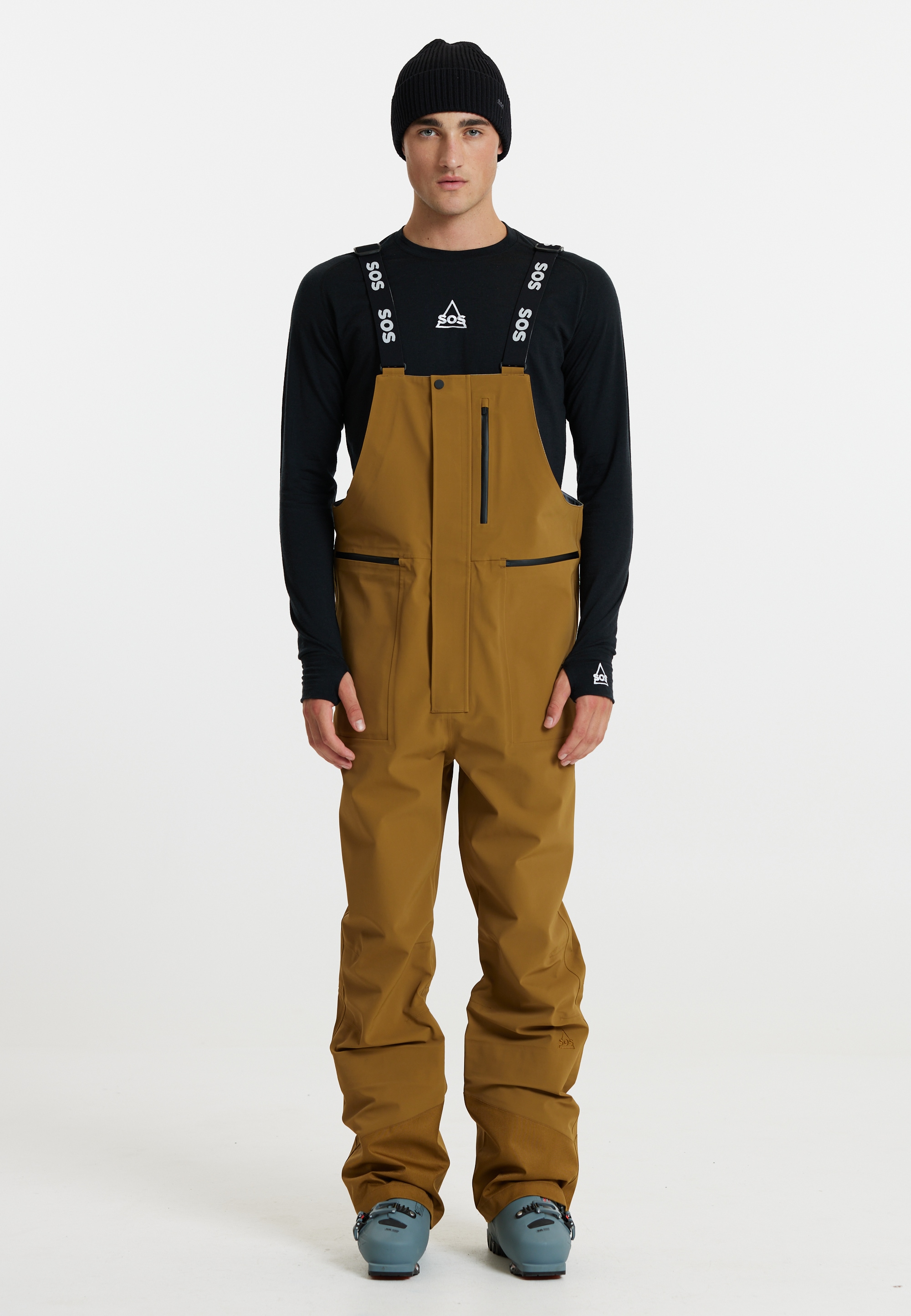 Skihose SOS "Lipno", Herren, Gr. XL, US-Größen, gelb (senf), 84% Nylon, 16% Elasthan, unifarben, Hosen, in wasser- und schneefester Qualität Image