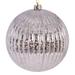 The Holiday Aisle® Chistmas Ball Ornament Set of 6 Plastic in Gray | 4 H x 4 W x 4 D in | Wayfair 67BC82A0B3834FABBD1FD3831B65EE41