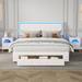 Wrought Studio™ Galeazzo Bedroom Set Upholstered in White | 45.7 H x 64 W x 78.5 D in | Wayfair 95D92918889447A3986BFE768AF56BBD