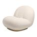 Lounge Chair - Everly Quinn Renat 28.5" Wide Swivel Lounge Chair Bouclé in White | 26 H x 28.5 W x 21 D in | Wayfair