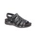 Blair Women's Haband Women’s Dr. Max™ Leather T-Strap Sandals - Black - 9 - Womens