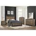 Shelli 5 Piece Mahogany Rustic Modern Panel Bedroom Set