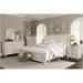 Donald 3 Piece Antique White Modern Sleigh Storage Platform Bedroom Set