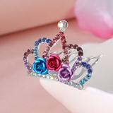 Cute Mini Princess Hairclip Hair Accesories Crystal Rhinestone Girls Fashion Hair Jewelry Hair Comb Crown Hairpin For Girls Kids Gift H