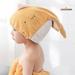 2021 New Parent-child Strong Absorbent Cute Thickened Shower Cap Hair Towel Fishtail Dry Hair Hat YELLOW KIDS