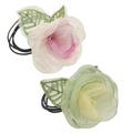 2Pcs Handmade Camellia Hair Pins U Shaped Bobby Pins Bun Ponytail Holder Slide Hair Clips Women Wedding Bridal Party Decorative Hairstyles Accessories - Hair rope