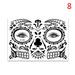 Party Yeah 1Pc Halloween Funny Face Tattoo Stickers Creative Horror Temporary Makeup Dance Death Spirit Face Stickers