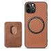 Dteck Wallet Case for iPhone 13 Mini Magnetic Shockproof PU Leather Flip Case with Detachable Card Holders Compatible with MagSafe Wireless Charging Kickstand Phone Cover RFID Block brown