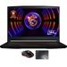 MSI GF63 12VE-066US Gaming Laptop (Intel i7-12650H 10-Core 15.6in 144 Hz Full HD (1920x1080) GeForce RTX 4050 16GB RAM Win 11 Pro) with Clutch GM08 Pad