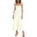 Women s Summer Knit Dress Sleeveless Tie Strap Flowy Long Dress