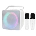 Yucurem RGB Light Center Audio 10W Bluetooth-compatible Kids Karaoke HiFi (White)