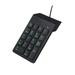 Zjrui Mini Portable Wired Numeric Keyboard 18-Key Corded USB Number Pad for PC/Laptop