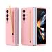 ELEHOLD for Samsung Galaxy Z Fold 3 Case with Built-in Screen Protector Free Stylus Pen & Pen Holder Full Body Protective Shockproof Cover for Samsung Galaxy Z Fold 3 5G Pink