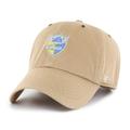 Men's '47 Khaki Los Angeles Chargers Overton Clean Up Adjustable Hat