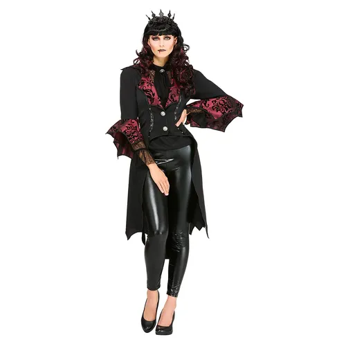 Mantel Vampirin für Damen, schwarz/rot