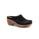 Wide Width Women's Madison Clog by SoftWalk in Black Embossed (Size 12 W)